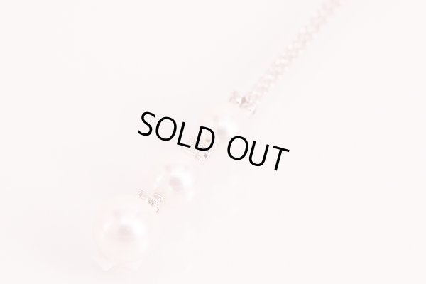 ミキモト　K18WG パールダイアイリペンダントネックレス 6.0-7.5mm 4.40g　裏面