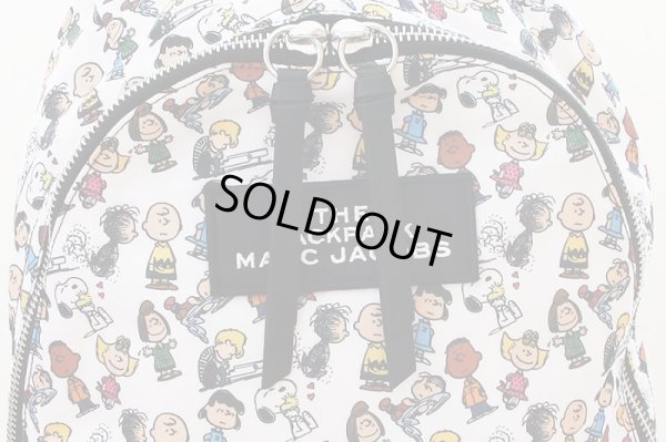 マークジェイコブス ラージ バックパック M0016562 ホワイト/スヌーピー  拡大