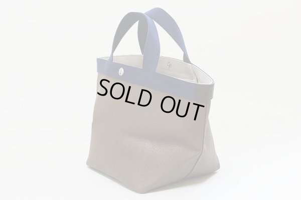 エルベシャプリエ リュクス舟型トートM 707GP トープ/ネイビー  サイド