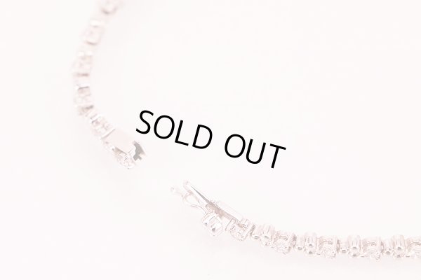 タサキ　PT900 ダイアイリブレスレット 0.85ct 14.20g　留め具外したイメージ