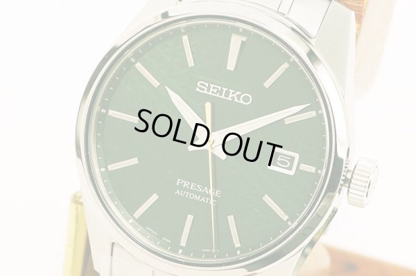 セイコー　プレサージュ　シャープエッジ　ＳＡＲＸ０７９　常盤　緑文字盤　表面