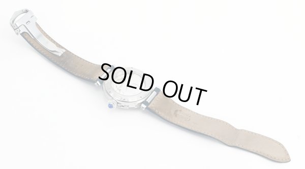 カルティエ　パシャ３８　グリッド　２５７９　銀文字盤　革ベルト状態　裏面