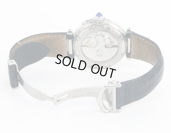 カルティエ　パシャ３８　グリッド　２５７９　銀文字盤　革ベルト