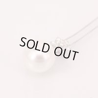 K18WG　パールダイアイリペンダントネックレス　13.2mm 0.30ct 5.80g