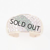 K18　グロッシュラーガーネットダイアイリリング　0.90ct 1.40ct 9.90g