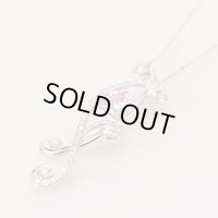 K18WG　ピンクサファイアダイアイリペンダントネックレス　0.62ct 0.61ct 5.10g