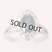 PT900　サファイアダイアイリリング　1.445ct 0.72ct 7.60g