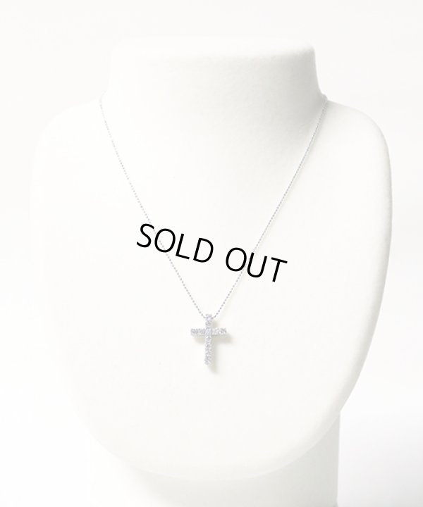 ポンテヴェキオ　K18WG ダイアイリペンダントネックレス 0.70ct 4.70g　装着イメージ