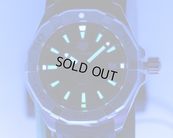 タグホイヤー　アクアレーサー　ＷＢＤ１１１０　黒文字盤　ライト(2)