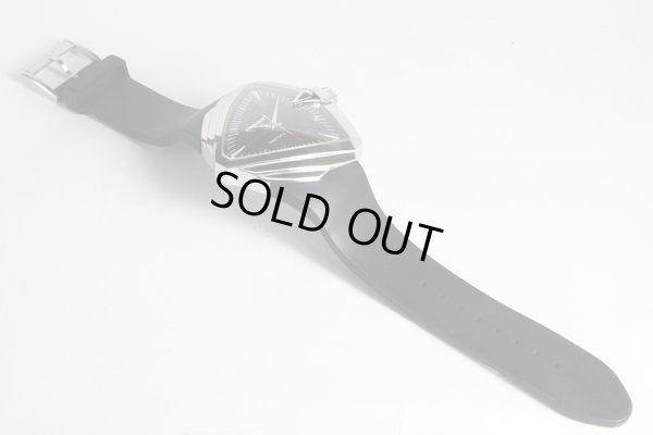 ハミルトン　ベンチュラＸＸＬ　Ｈ２４６５５１　黒文字盤　ラバーベルト状態