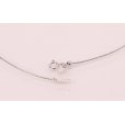 K18WG　パールダイアイリペンダントネックレス　13.2mm 0.30ct 5.80g　留め具外したイメージ