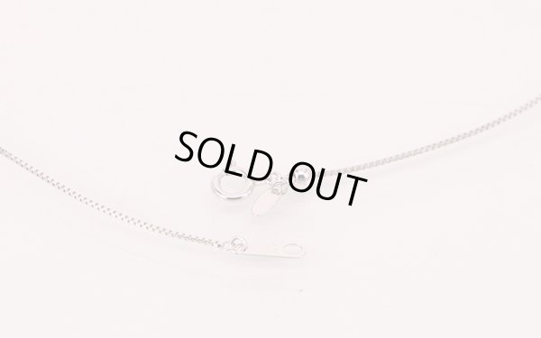 K18WG　パールダイアイリペンダントネックレス　13.2mm 0.30ct 5.80g　留め具外したイメージ