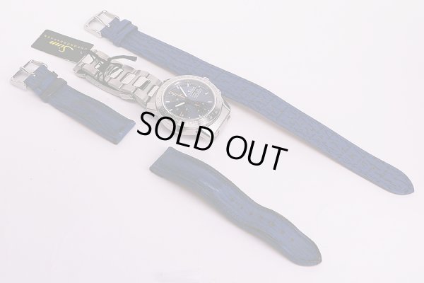 ジン　３０３　クロノグラフ　ＫＲＩＳＴＡＬＬ　フルダ限定　青文字盤　替えベルト