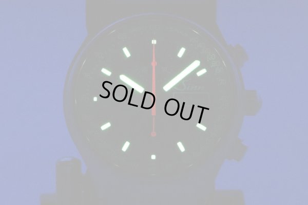 ジン　１４４．ＳＴ．ＳＡ．Ｍ　クロノグラフ　黒文字盤　ライト暗闇