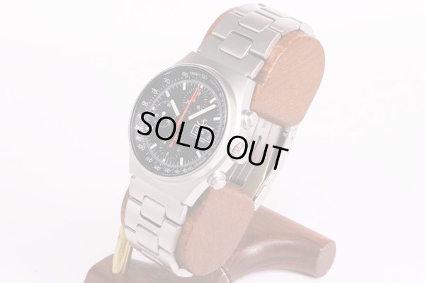 ジン　１４４．ＳＴ．ＳＡ．Ｍ　クロノグラフ　黒文字盤　サイド