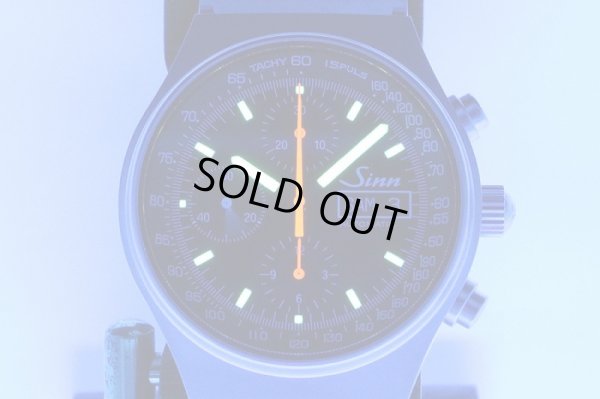 ジン　１４４．ＳＴ．ＳＡ．Ｍ　クロノグラフ　黒文字盤　ライト