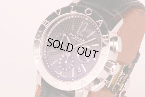 ブルガリ　ブルガリブルガリ　ＢＢ４２ＳＬ　ＣＨ　黒文字盤　サイド拡大