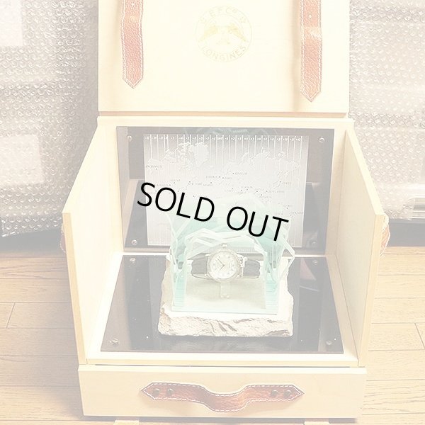 ロンジン　リンドバーク　Ｌ２．６１０．４　パイオニアーズＧＭＴ　銀文字盤　箱