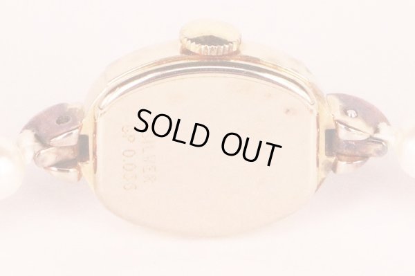 ａｇｅｔｅ（アガット）　淡水パールベルトウォッチ　１４ＰＧ　シェル文字盤　裏面拡大