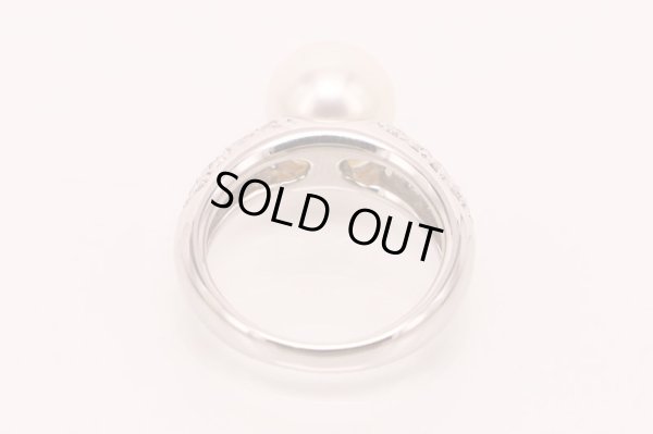 タサキ　PT900 パールダイアイリリング 9.30mm 0.46ct 8.60g　内側