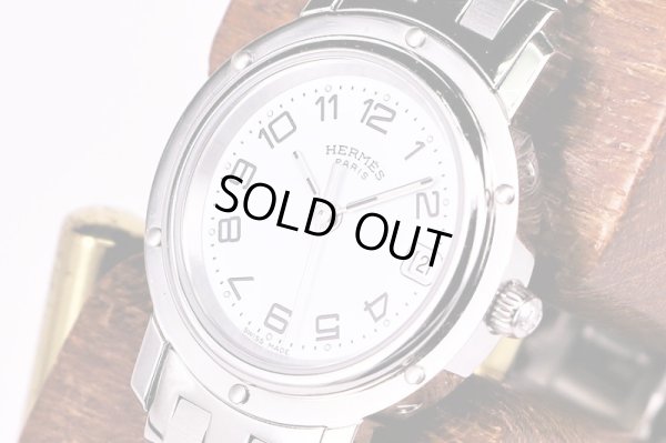 エルメス　クリッパー　ＣＬ４．２１０　白文字盤　サイド拡大