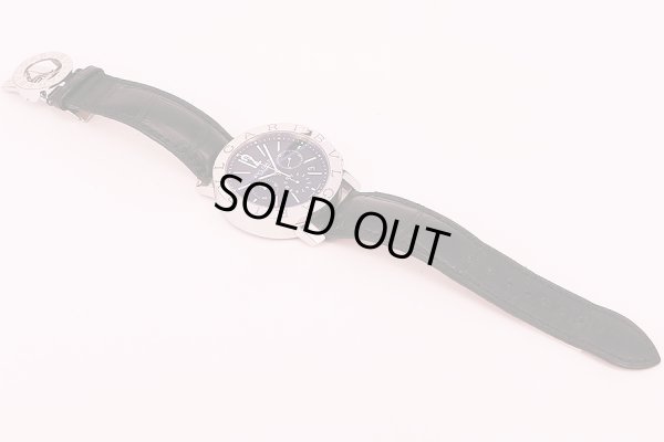 ブルガリ　ブルガリブルガリ　ＢＢ４２ＳＬ　ＣＨ　黒文字盤　革ベルト状態　表面