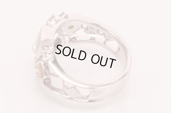 タサキ　K18WG シェルダイアイリリング 0.34ct 8.50g　刻印(1)