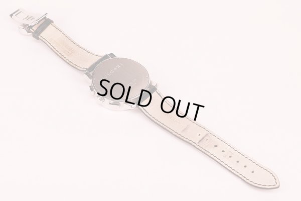 ブルガリ　ブルガリブルガリ　ＢＢ４２ＳＬ　ＣＨ　黒文字盤　革ベルト状態　裏面