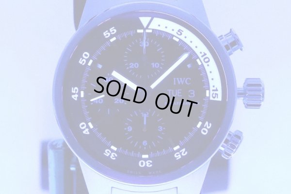 ＩＷＣ　アクアタイマークロノ　ＩＷ３７１９２８　黒文字盤 白インナーベゼル　ライト