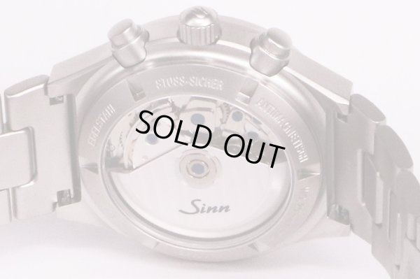 ジン　１４４．ＳＴ．ＳＡ．Ｍ　クロノグラフ　黒文字盤　裏面拡大