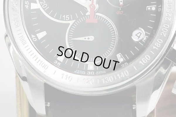 ティソ　レーシングクロノ　Ｔ０１８．６１７Ａ　黒文字盤　表面拡大　下部