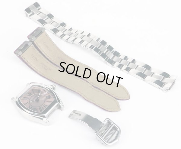 カルティエ　ロードスターＳＭ　２６７５　ピンク文字盤　替え革ベルト　状態