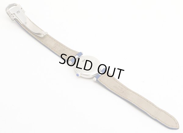 カルティエ　マスト　ヴァンドーム　銀文字盤　革ベルト状態裏面