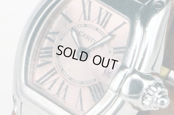 カルティエ　ロードスターＳＭ　２６７５　ピンク文字盤　サイド拡大