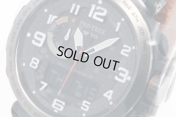 カシオ　プロトレック　ＰＲＷ－６６００ＹＢ　黒文字盤　サイド拡大