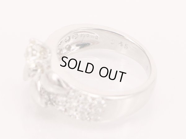 タサキ　K18WG ダイアイリリング 0.45ct 0.75ct 6.40g　刻印