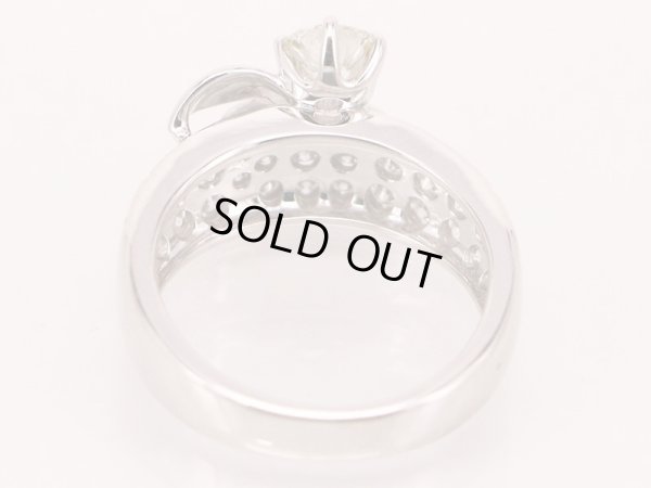 タサキ　K18WG ダイアイリリング 0.45ct 0.75ct 6.40g　内側