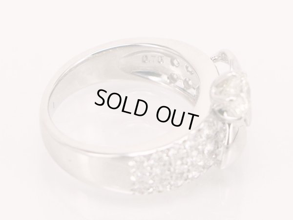 タサキ　K18WG ダイアイリリング 0.45ct 0.75ct 6.40g　刻印(2)