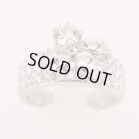 タサキ　K18WG ダイアイリリング 0.45ct 0.75ct 6.40g