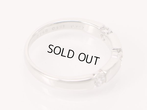 PT900 ダイアイリリング 0.141ct 0.141ct 0.146ct 4.20g　刻印(2)