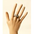 K18WG ダイアイリリング 1.43ct 0.60ct 11.20g　装着イメージ
