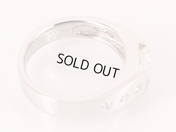 PT900 ダイアイリリング 1.129ct 0.13ct 8.30g　刻印(2)