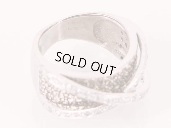 K18WG ダイアイリリング 1.43ct 0.60ct 11.20g　刻印(2)