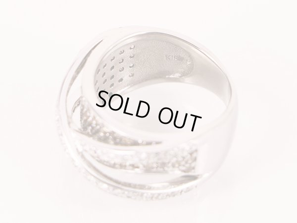 K18WG ダイアイリリング 1.43ct 0.60ct 11.20g　刻印