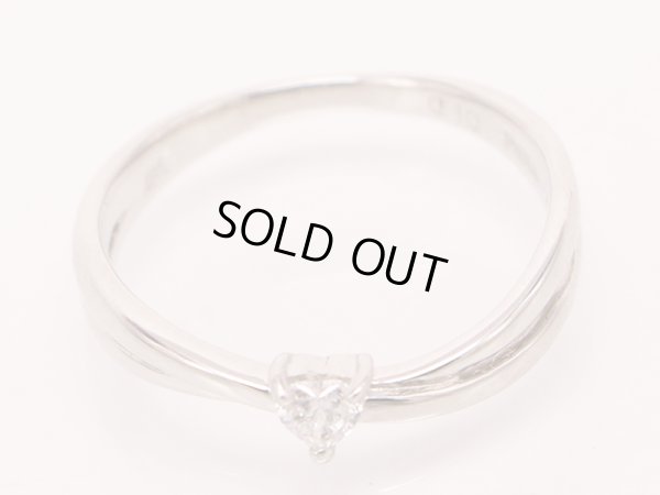 クレージュ　PT900 ダイアイリリング 0.10ct 2.80g　拡大