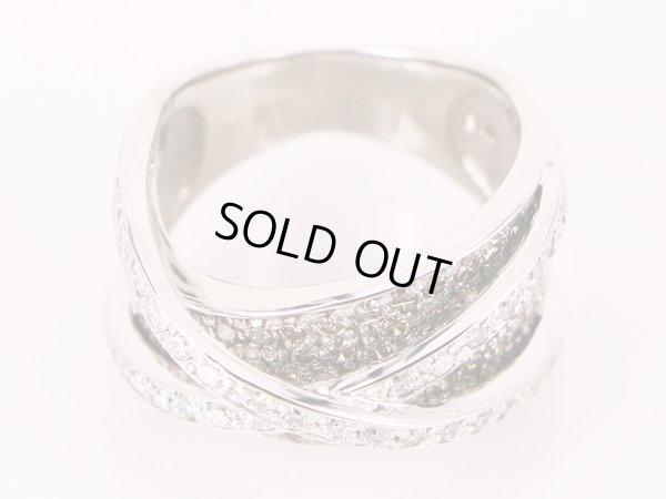 K18WG ダイアイリリング 1.43ct 0.60ct 11.20g　拡大