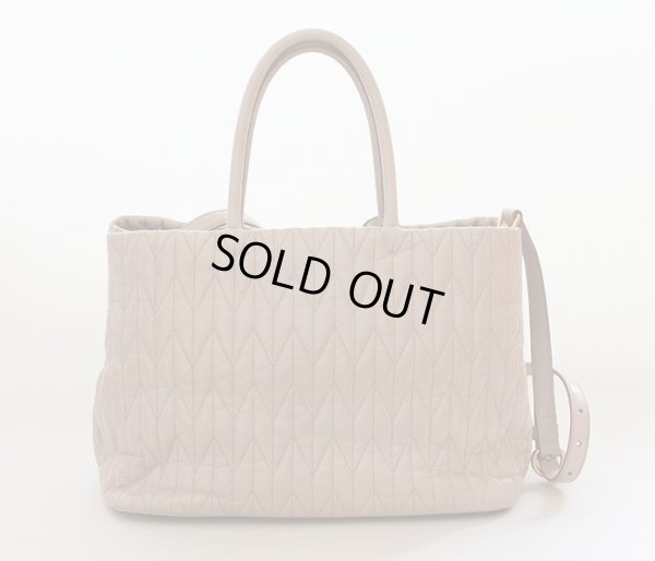 ミュウミュウ 2WAYハンドバック RN1096 CIPRIA ピンクベージュ 裏面