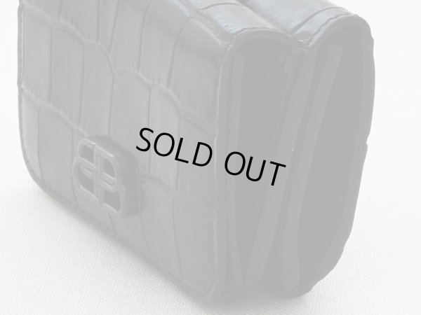 バレンシアガ　三つ折り財布 BBミニウォレット 601387 1LRD7 1000 ブラック　サイド拡大