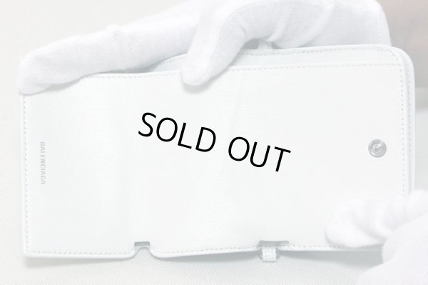 バレンシアガ　三つ折り財布 キャッシュチェーンミニウォレット 618145 1IZI3 9060 ホワイト　中身