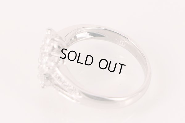 PT900 ダイアイリリング 1.432ct 0.10ct 6.40g　刻印(1)